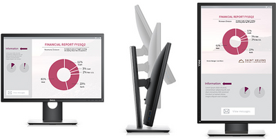 DELL P2217 LCD Monitor - 22" (1680x1050), 1000:1, 250cd, 5ms, HDMI, VGA, Display Port, Fekete