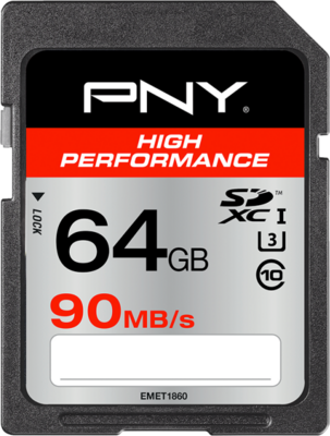 PNY 64GB High Performance SDXC UHS-I CL10 memóriakártya