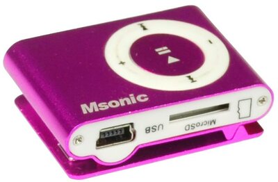 Msonic MM3610P mp3 lejátszó - Rózsaszín (Belső memória nélkül)
