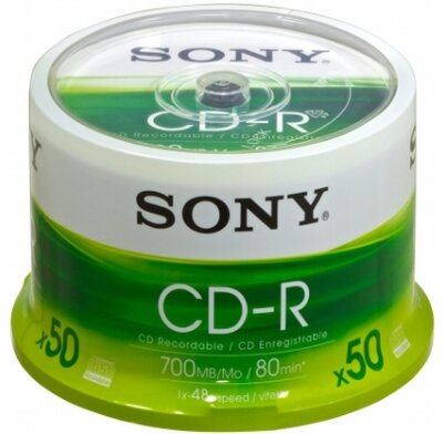 SONY CD lemez CDR DATA 700MB 48x 50db/henger