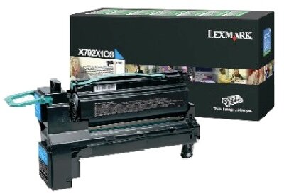 Lexmark X792X1CG Visszajuttatási toner Cián