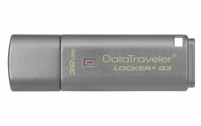 Kingston 32GB Data Traveler Locker+ G3 USB3.0 pendrive - Ezüst /Automatic Data Security/