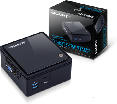 Gigabyte GB-BACE-3000 BRIX Mini PC - Fekete