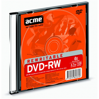Acme DVD-RW újraírható DVD lemez Slim tok