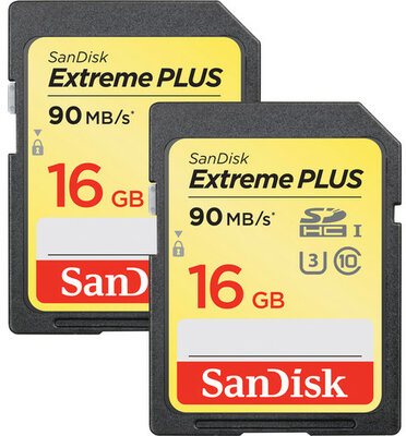 Sandisk Extreme Plus SDHC - 16GB - Memóriakártya 2Pack