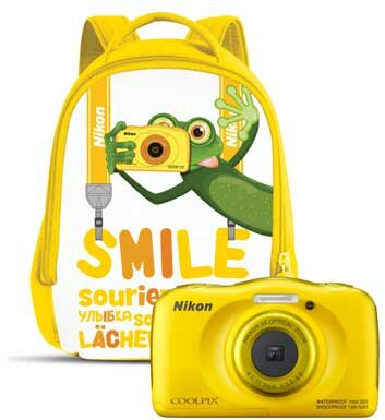 Nikon Coolpix W100 Vízálló fényképezőgép + Hátizsák KIT - Sárga