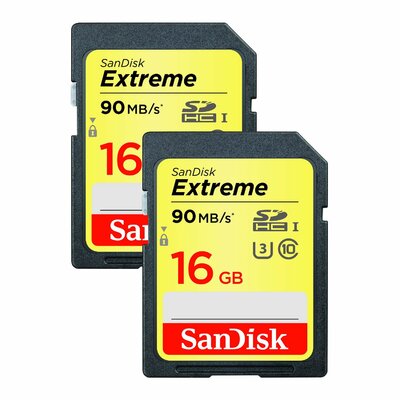 Sandisk Extreme SDHC - 16GB - Memóriakártya - 2 Darab