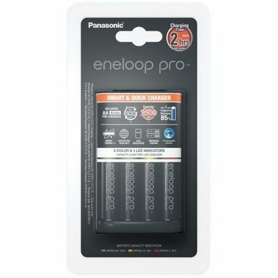 Panasonic Eneloop Pro R6 Újratölthető AA ceruzaelem (4db/csomag) + BQ-CC55 töltő