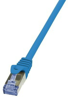 LogiLink CAT6A S/FTP Patch Cable PrimeLine AWG26 PIMF LSZH blue 1,00m