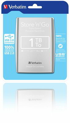 Verbatim 1.0TB Store 'n' Go Ezüst USB 3.0 Külső HDD