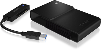RaidSonic IcyBox IB-AC6031-U3 2.5" SSD/HDD SATA -> USB 3.0 adapter Fekete