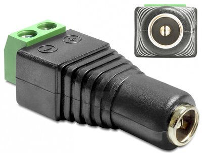 Delock 65485 DC 2.5 x 5.5 mm anya > Terminal Block 2pin adapter