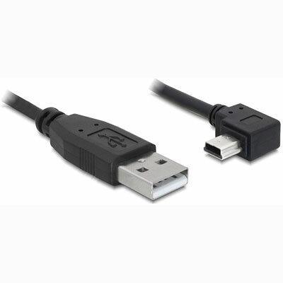 Delock Cable USB 2.0-A male > USB mini-B 5pin male angled 2m