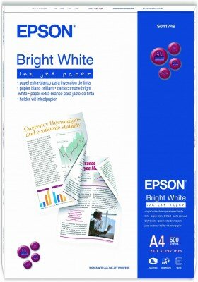 Epson Bright White Ink Jet Paper, DIN A4, 90g/m2, 500 Sheets