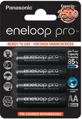 Panasonic Eneloop Pro R6 Újratölthető AA ceruzaelem (4db/csomag)
