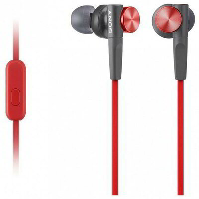 Sony MDR-XB50AP Extra Bass Mikrofonos Fülhallgató Piros