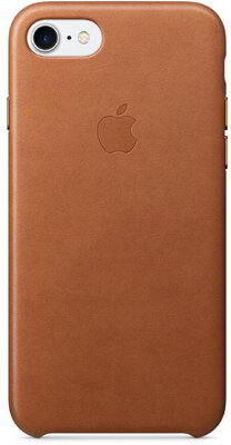 Apple iPhone 7 Bőr Tok - Vörösesbarna