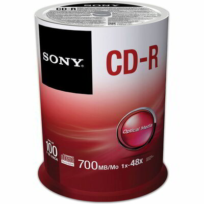 Sony CD-R 48X 700MB Írható CD lemez Henger 100db