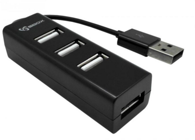 Sbox H-204 USB 2.0 HUB (4port) Fekete
