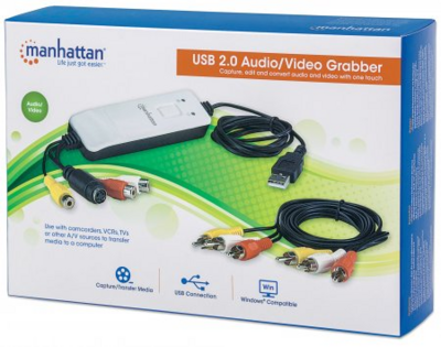 Manhattan 162579 USB Videograbber - Digitalizáló -Fekete