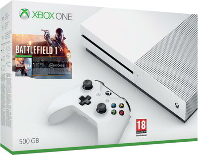 Microsoft Xbox One S 500GB Fehér + Battlefield 1