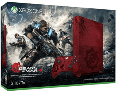 Microsoft Xbox One S 2TB Vörös + Gears of War 4