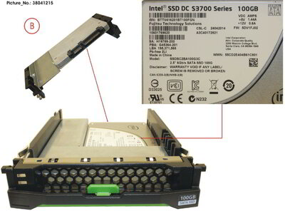 Fujitsu 100GB 2.5" SATA3 SSD + 3.5" Hot-plug Carrier