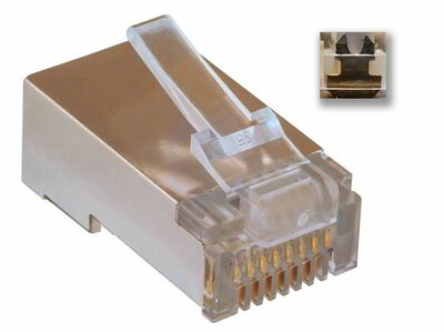 Rainbow FTD5880 FTP Cat5e RJ45 csatlakozó (100 db / csomag)