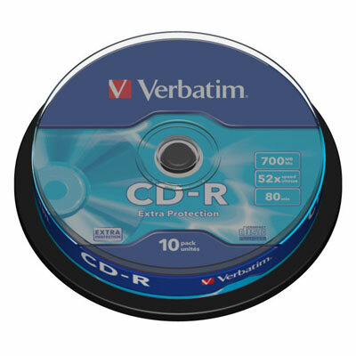 Verbatim CD-R 700 MB, 80min, 52x, hengeren (DataLife) 10db/csomag