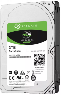 Seagate 3TB BarraCuda 2.5" SATA3 Notebook merevlemez