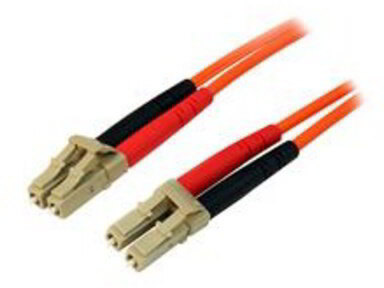 Startech 50FIBLCLC1 optikai patch kábel LC Duplex MM 1m - Narancssárga