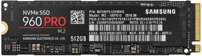 Samsung 512GB 960 Pro M.2 PCIe NVMe SSD