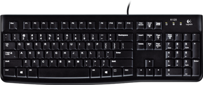 Logitech K120 USB Billentyűzet UK - Fekete