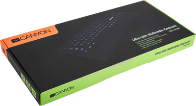 Canyon Stylish Slim USB Multimédiás Billentyűzet HU - Fekete