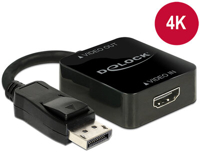 Delock 62712 High Speed HDMI-A anya - Displayport 1.2 apa adapter - Fekete