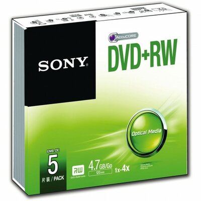 Sony DVD+RW X4 SLIMCASE 5PCS 4.7GB