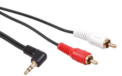 Maclean MCTV-828 3.5mm Jack 90° - 2x RCA (apa - apa) kábel 15m - Fekete