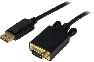 Startech DP2VGAMM6B DisplayPort - VGA (Apa-Apa) Adapterkábel 1.8m Fekete