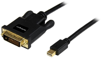 Startech MDP2DVIMM10B mini DisplayPort - DVI (Apa-Apa) Adapterkábel 3m Fekete