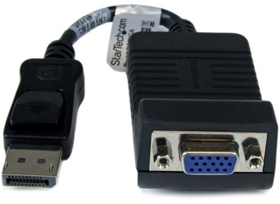 Startech DP2VGA DisplayPort - VGA (Apa-Anya) Adapterkábel 0.2m Fekete