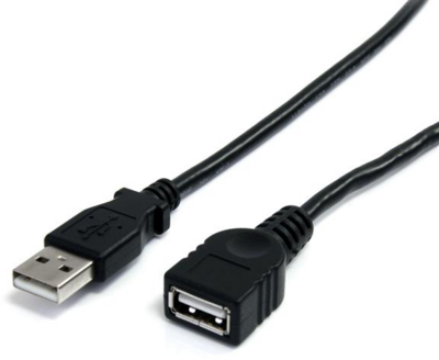 Startech USBEXTAA6BK USB apa - USB anya kábel 1.8m - Fekete