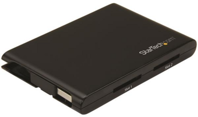 Startech 2SD4FCRU3 USB 3.0 Külső Kártyaolvasó Fekete