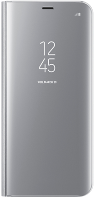 Samsung EF-ZG955CS Clear View Galaxy S8 Plus Gyári Flip Tok- Ezüst