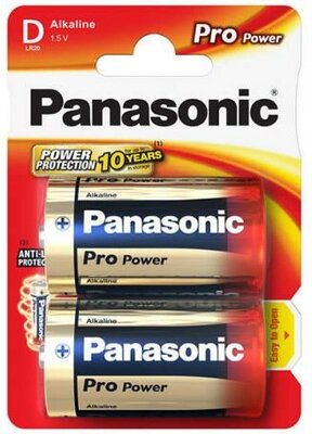 Panasonic LR20/D Pro Power Alkáli Újratölthető Góliátelem (2 db/csomag)