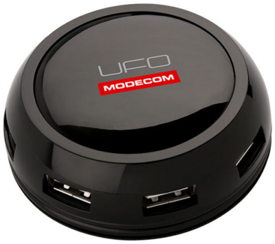ModeCom UFO 7 portos USB HUB - Fekete