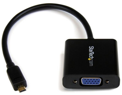 Startech MCHD2VGAE2 micro HDMI - VGA (Apa-Anya) Adapterkábel 0.2m Fekete