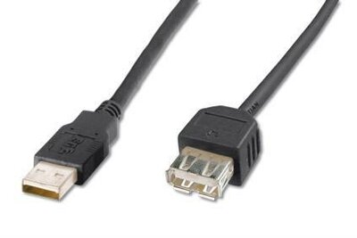 Assmann AK-300200 USB 2.0 Hosszabbító Kábel 3m - Fekete