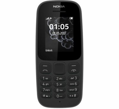 Nokia 105 (2017) Dual SIM kártyafüggetlen mobiltelefon, Fekete