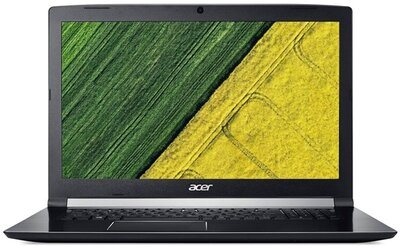 Acer Aspire 7 (A717-71G-72C0) - 17.3" FullHD IPS, Core i7-7700HQ, 8GB, 1TB HDD + 256GB SSD, nVidia GeForce GTX1050Ti 4GB - Fekete Laptop