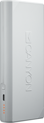 CANYON Power bank 13000mAh built-in Lithium-ion battery, max output 5V2.4A, input 5V2A. White